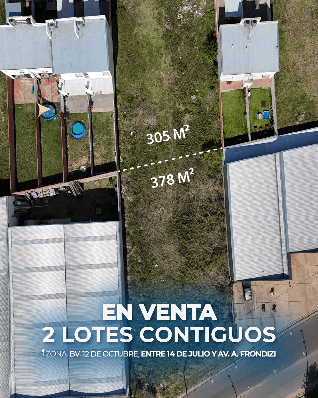 DOS LOTES EN VENTA – ZONA Bv. 12 de Octubre